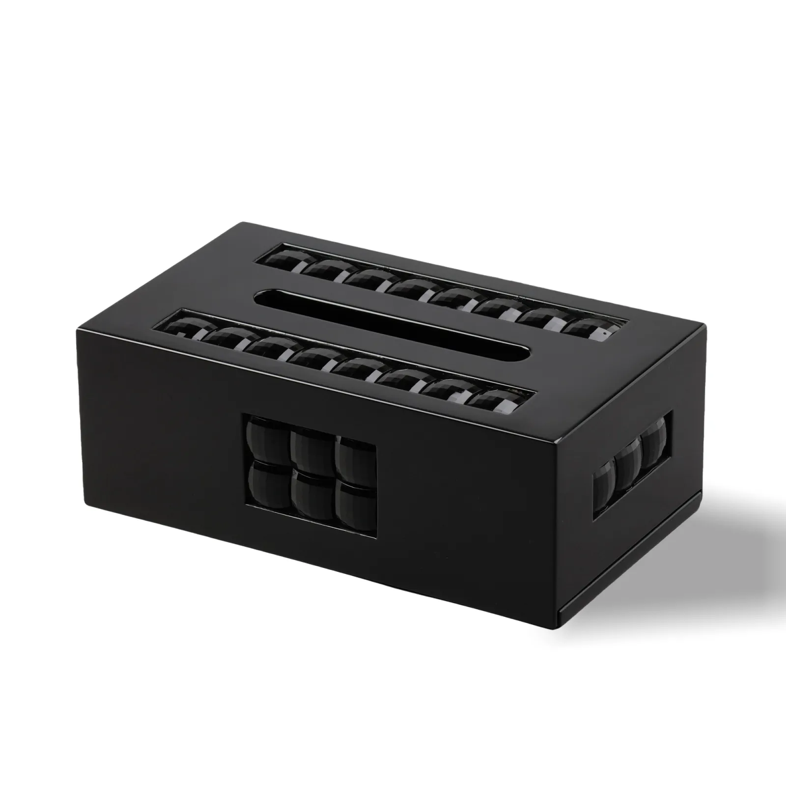 Hộp khăn giấy chữ nhật đen