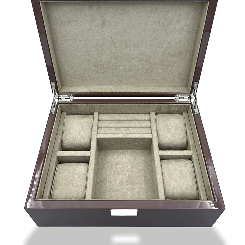 Hộp trang sức & đồng hồ hoa văn nâu