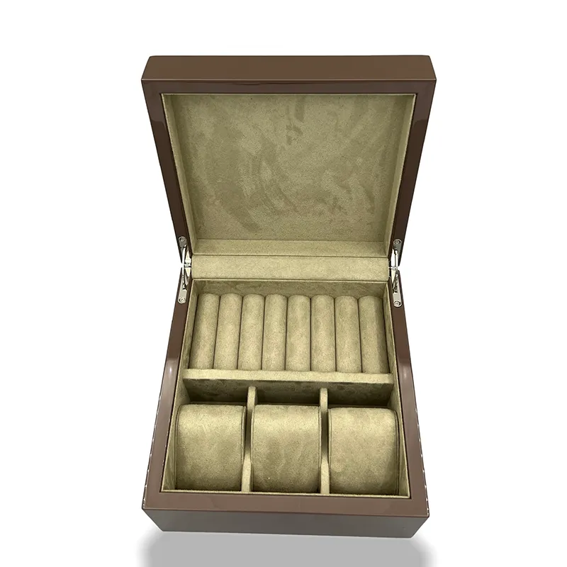 Hộp trang sức vuông nâu