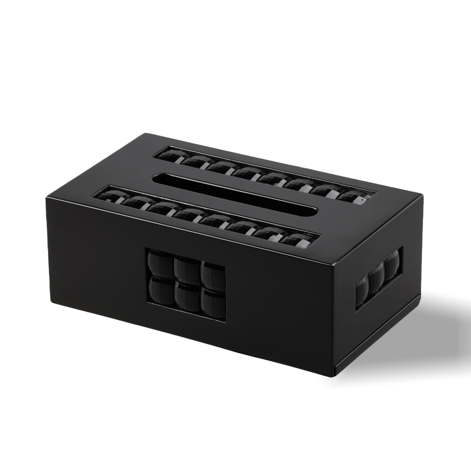 RECTANGLE BLACK TISSUE BOX
