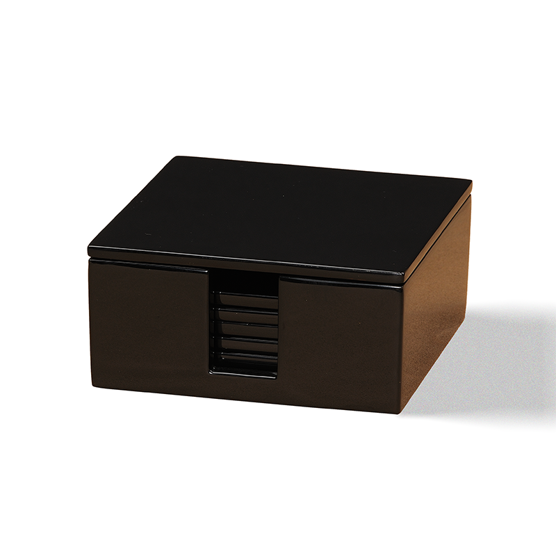 BLACK SQUARE LACQUER COASTERS