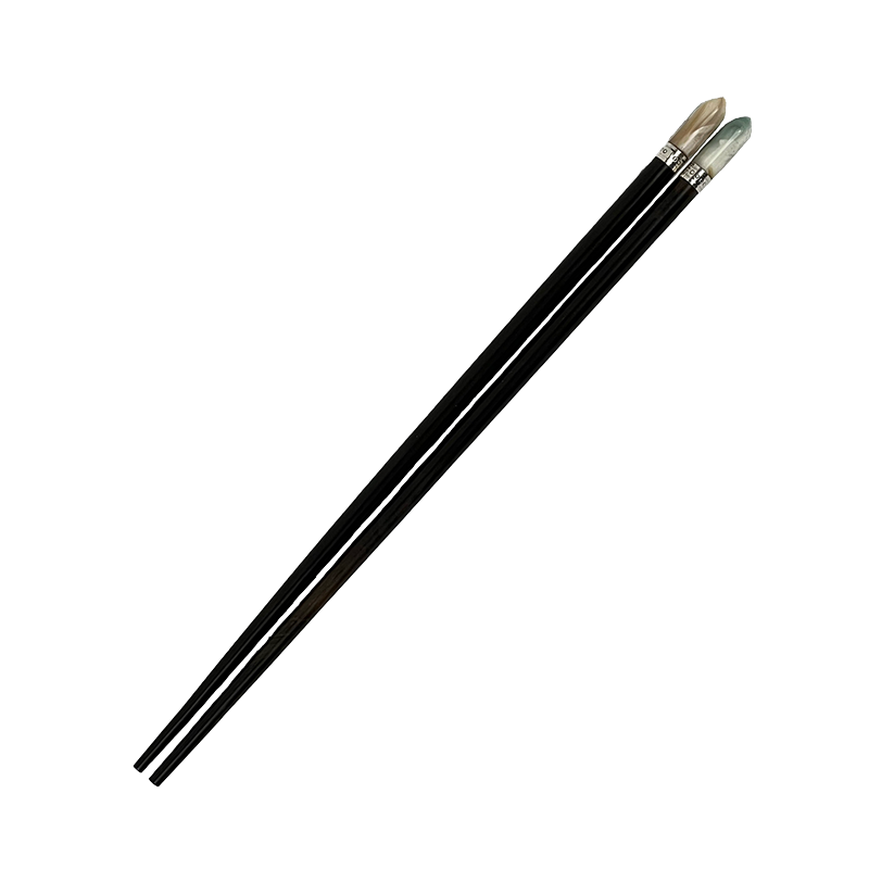 CHOPSTICK EBONY MOP SHARP HEAD SILVER RING