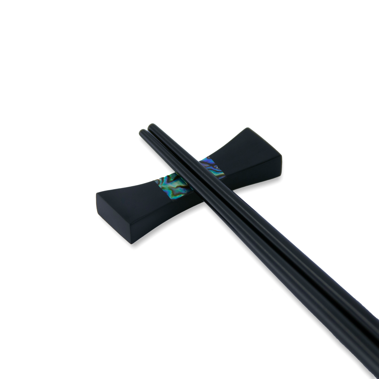 CHOPSTICK HOLDER BLACKPOLY BOW ABALONE BETWEEN