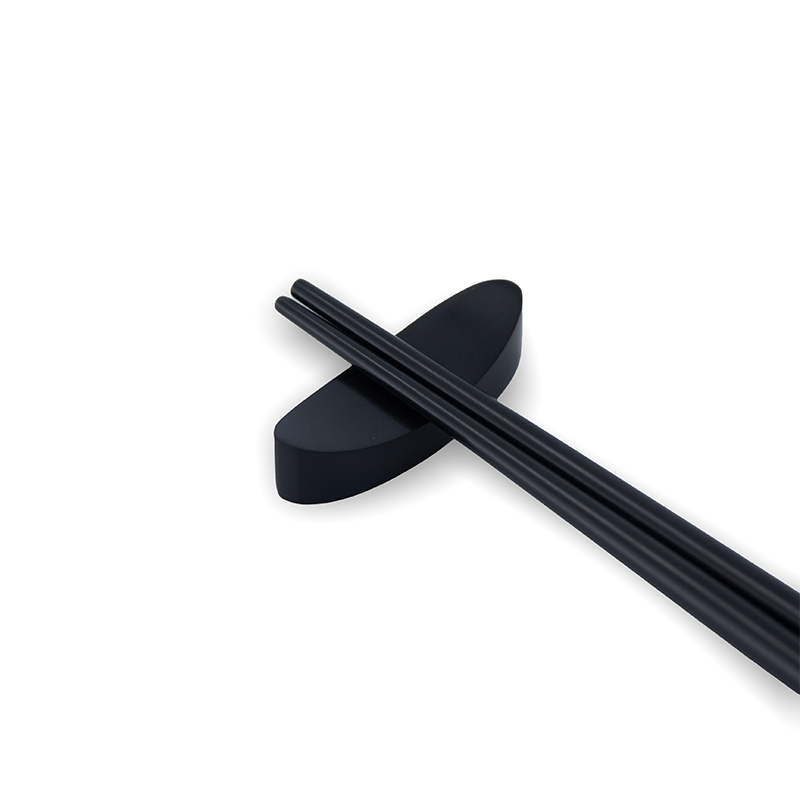 Chopstick Holder  Black Poly Oval
