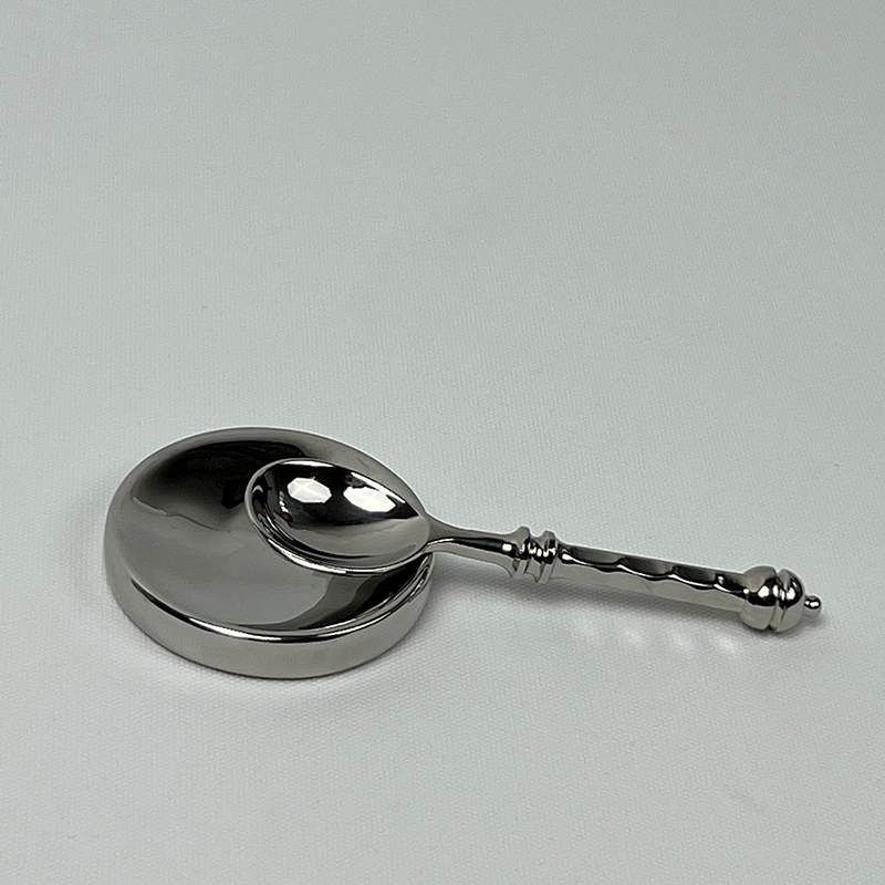 INOX SPOON WITH PATTERN HANDLE SMALL