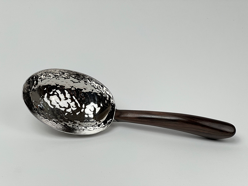 INOX OVAL SPOON ROSEWOOD HANDLE
