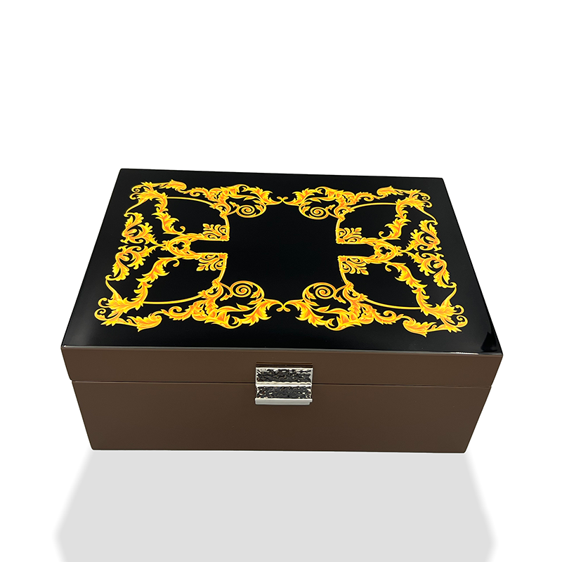 JEWELRY & WATCH BOX BROWN PATTERN