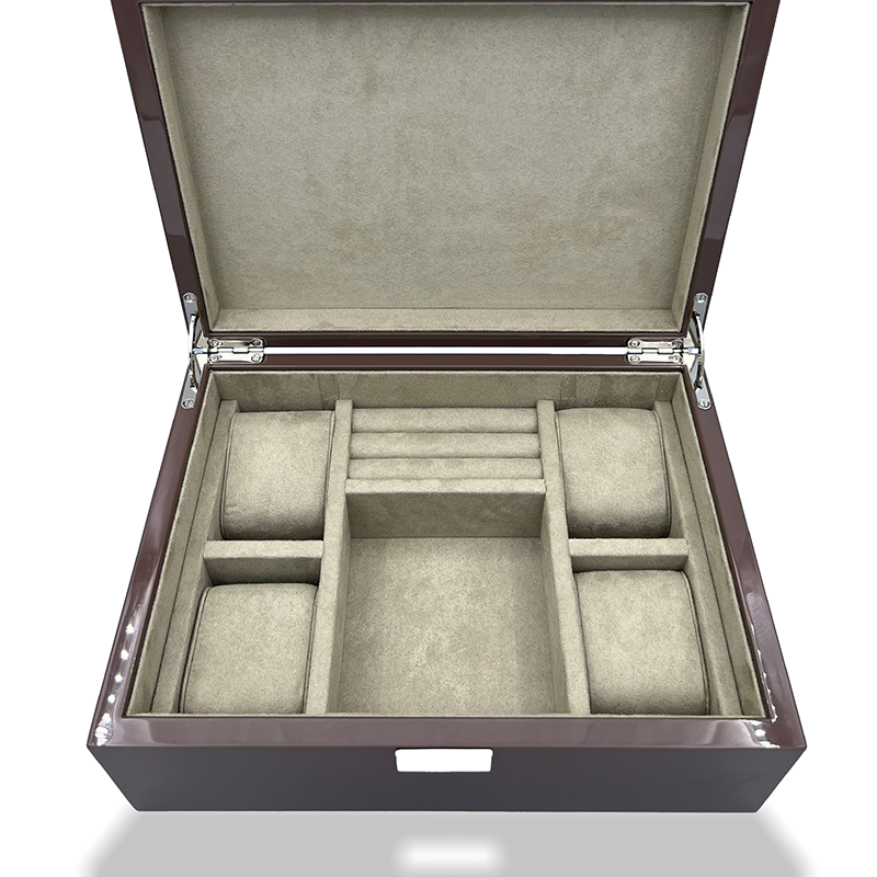 JEWELRY & WATCH BOX BROWN PATTERN