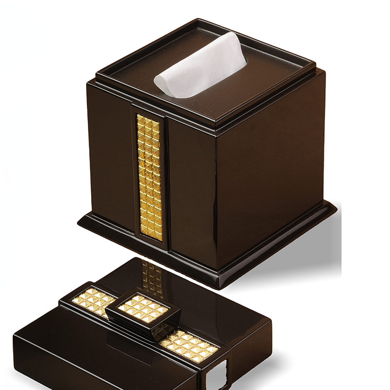 BLACK SQUARE TISSUE BOX